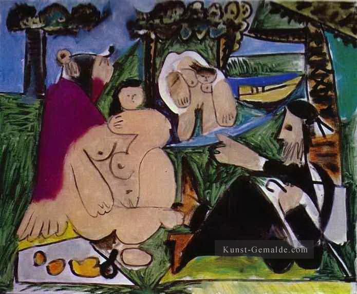 Mittagessen auf dem Gras nach Manet 1960 Kubismus Pablo Picasso Ölgemälde